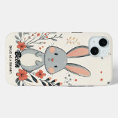 Coques Case-Mate iPhone Charme lapin adorable - Vibes douillettes et migno (Verso (horizontal))