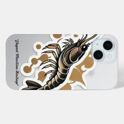 Coques Case-Mate iPhone "Charme nautique doré" (Verso (horizontal))