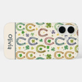 Coques Case-Mate iPhone Charme occidental chanceux – Fer à cheval & Trèfl (Verso (horizontal))