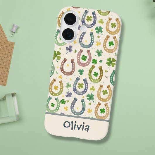 Coques Case-Mate iPhone Charme occidental chanceux – Fer à cheval & Trèfl