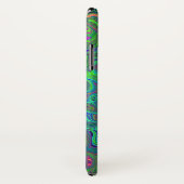 Coques Case-Mate iPhone Chartreuse et bleu rétro liquide tourbillonnant ps (Dos/Droite)