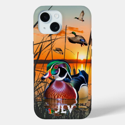 Coques Case-Mate iPhone Chasse au canard personnalisée (Verso)