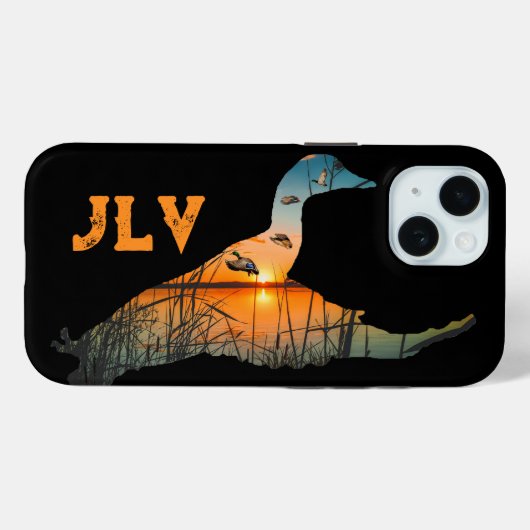 Coques Case-Mate iPhone Chasse au canard personnalisée (Verso (horizontal))