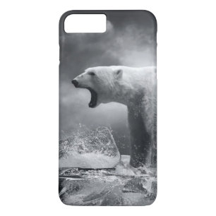 Coques Pour iPhone Chasseur blanc d'ours blanc sur la glace dans