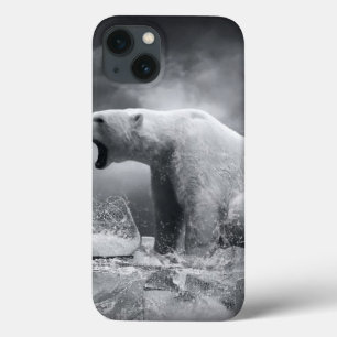 Case-Mate iPhone Case Chasseur blanc d'ours blanc sur la glace dans