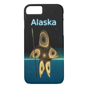 Coque iPhone 7 Chasseur inuit fractal - Alaska