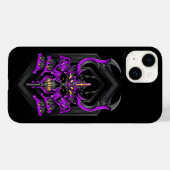 Coques Case-Mate iPhone Chasseur pourpre Samurai Crâne (Verso (horizontal))
