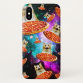 Coques Case-Mate iPhone Chat à pizza de l'espace amusant (Dos)