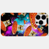 Coques Case-Mate iPhone Chat à pizza de l'espace amusant (Verso (horizontal))