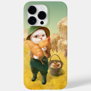 Coque Pour Pour iPhone 14 Pro Max Chat adorable avec Hen à la ferme