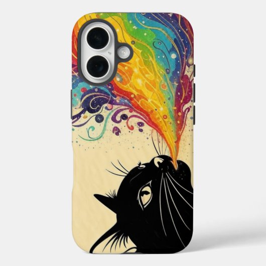 Coques Case-Mate iPhone Chat arc-en-ciel (Verso)