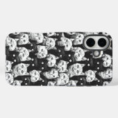Coques Case-Mate iPhone Chat artistique monochrome (Verso (horizontal))