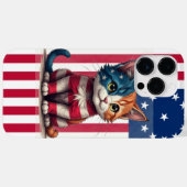 Coques Case-Mate iPhone Chat au drapeau américain  (Verso (horizontal))