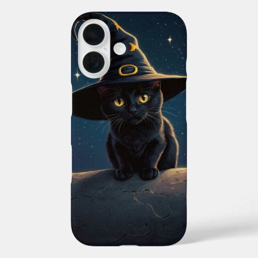 Coques Case-Mate iPhone Chat aux sorcières sur la Lune (Verso)