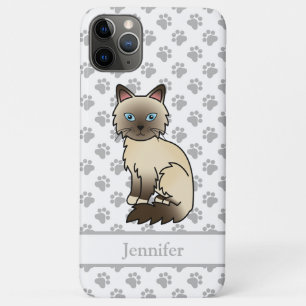 Case-Mate iPhone Case Chat Birman / Ragdoll Point Chocolat & Nom Mignon