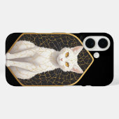 Coques Case-Mate iPhone Chat Blanc Avec Motif Kintsugi 🐾 (Verso (horizontal))