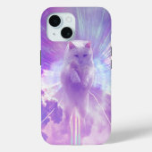 Coques Case-Mate iPhone Chat blanc céleste - Art Dreamy & Vibrant (Verso)