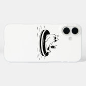 Coques Case-Mate iPhone Chat Blanc Cool Se Relaxant Sur Un Flotteur De Pis (Verso (horizontal))