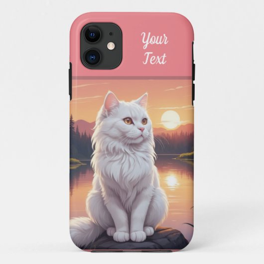 Coques Case-Mate iPhone Chat blanc par lac (Dos)