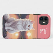 Coques Case-Mate iPhone Chat blanc par lac (Dos (Horizontal))