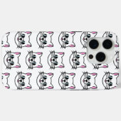 Coques Case-Mate iPhone Chat blanc portant des lunettes noires / lunettes (Verso (horizontal))