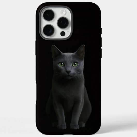 Coques Case-Mate iPhone Chat bleu russe Black 4 Luxe iPhone 16 Pro Max (Verso)