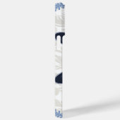 Coques Case-Mate iPhone Chat Bleu Russe Fleurs Jaunes (Verso / Droite)