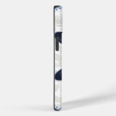 Coques Case-Mate iPhone Chat Bleu Russe Fleurs Jaunes (Verso / Droite)