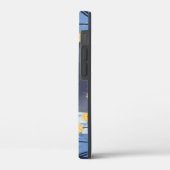 Coques Case-Mate iPhone Chat Bleu Russe Fleurs Jaunes (Verso / Gauche)