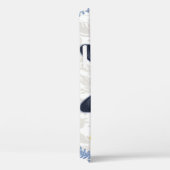 Coques Case-Mate iPhone Chat Bleu Russe Fleurs Jaunes (Verso / Droite)