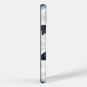 Coques Case-Mate iPhone Chat Bleu Russe Fleurs Jaunes (Verso / Droite)