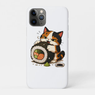 Case-Mate iPhone Case Chat calico grincheux amateur de sushi 