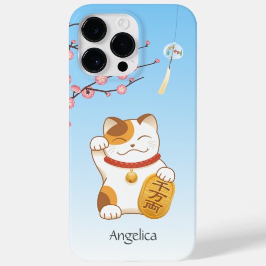 Coques Case-Mate iPhone Chat chanceux japonais, Calico Maneki Neko (Verso)