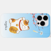 Coques Case-Mate iPhone Chat chanceux japonais, Calico Maneki Neko (Verso (horizontal))