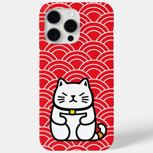 Coques Case-Mate iPhone Chat chanceux japonais ou Maneki-Neko (Verso)