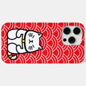 Coques Case-Mate iPhone Chat chanceux japonais ou Maneki-Neko (Verso (horizontal))