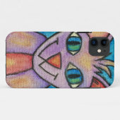Coques Case-Mate iPhone Chat Chaton Rose Violet (Dos (Horizontal))