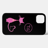 Coques Case-Mate iPhone Chat Classique Rétro Rose Kitty Monogramme Queue d (Verso (horizontal))