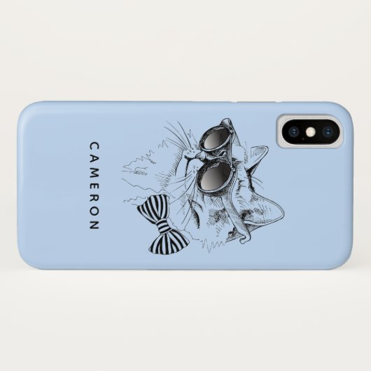 Coques Case-Mate iPhone Chat cool | Ajouter Votre Nom (Dos (Horizontal))