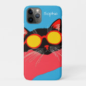 Coques Case-Mate iPhone Chat Cool aux Lunettes de Soleil (Dos)
