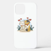 Coques Case-Mate iPhone Chat couple amour  (Verso)