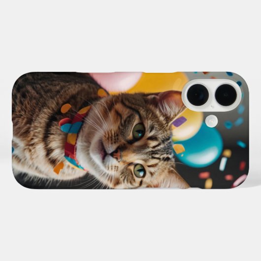 Coques Case-Mate iPhone Chat d'anniversaire (Verso (horizontal))