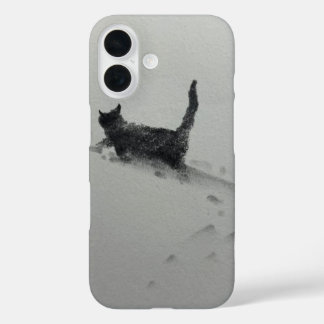 Coques iPhone 16 chat dans la neige 2
