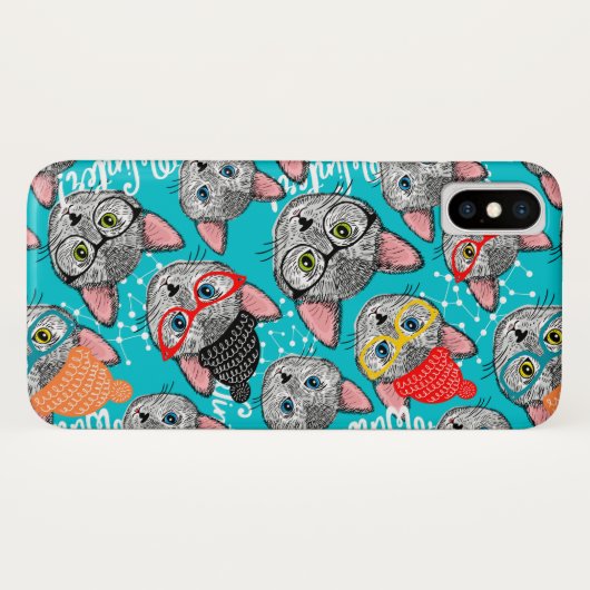 Coques Case-Mate iPhone Chat dans le casquette (Dos (Horizontal))