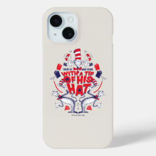 Coque Pour iPhone 15 Chat dans le Casquette  Il était parti avec un pou