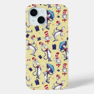 Coque Pour iPhone 15 Chat Dans Le Casquette   Motif jaune
