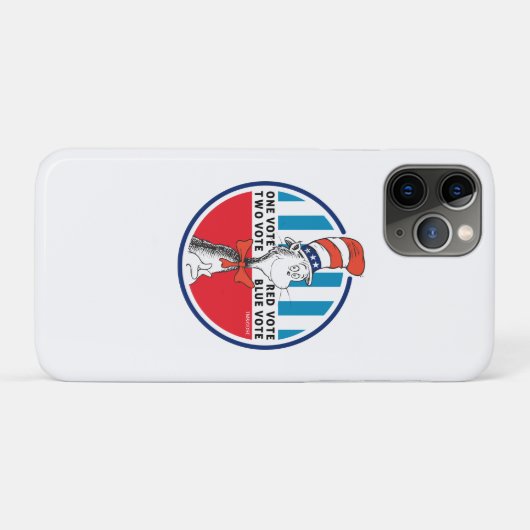Coques Case-Mate iPhone Chat dans le Casquette | Un vote, deux votes (Dos (Horizontal))