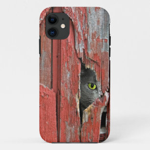 Case-Mate iPhone Case Chat dans un trou de bois de grange