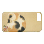 Coques Case-Mate iPhone Chat de calicot japonais, Hanabusa Itchō (Dos (Horizontal))