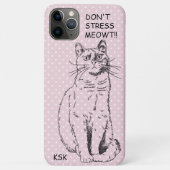 Coques Case-Mate iPhone Chat de Country Ne Stresse Pas MIAOU Rose à Points (Dos)